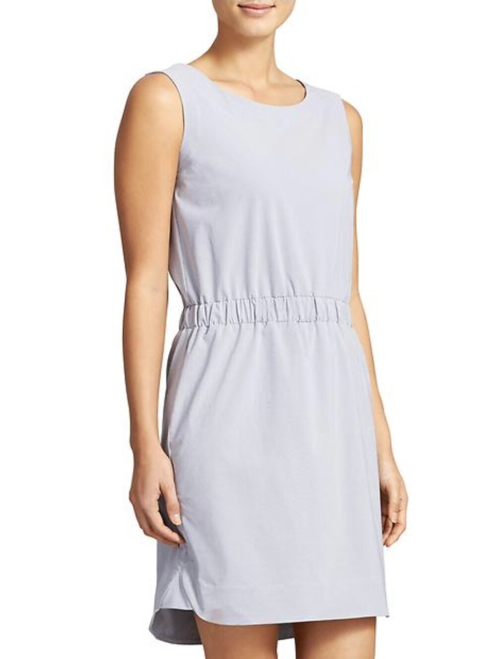Athleta Sleeveless Drawstring Lightweight Gray Dress Size M